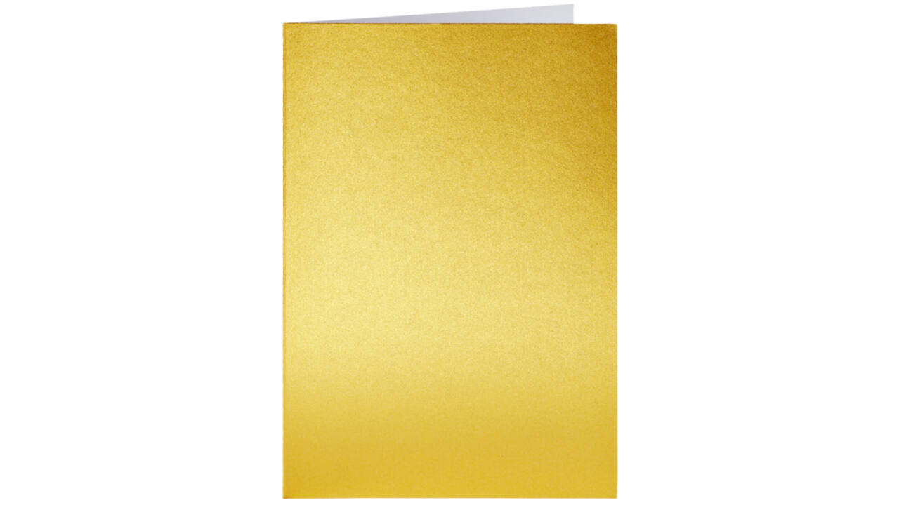 Correspondentiekaart Papicolor dubbel 105x148mm metallic goud pak à 6 stuks