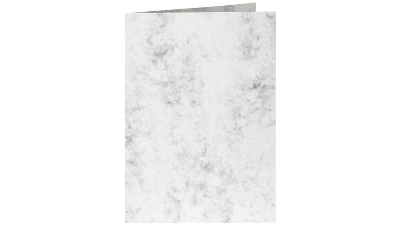 Correspondentiekaart Papicolor dubbel 105x148mm marmer grijs pak à 6 stuks