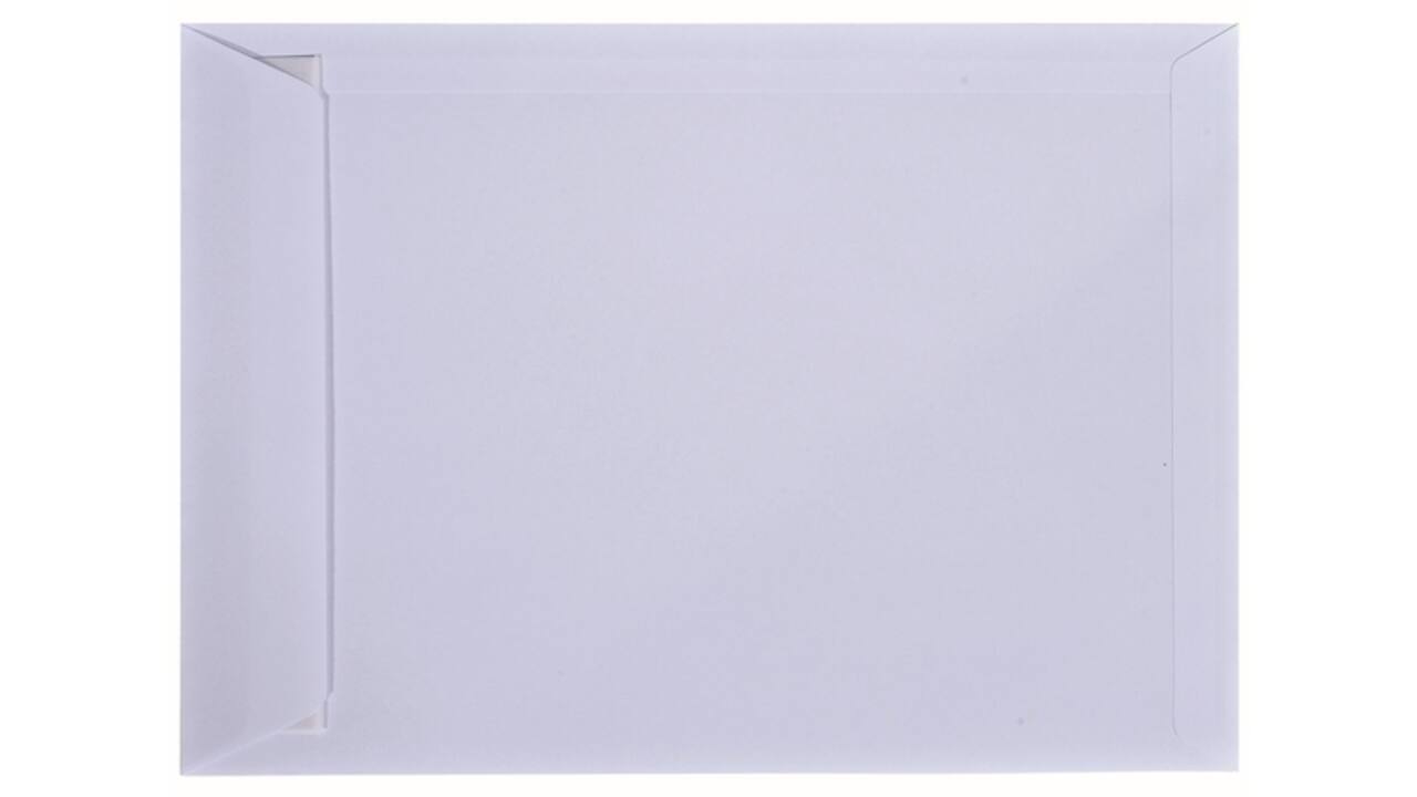 Envelop Hermes akte EB4 262x371mm zelfklevend wit pak à 25 stuks