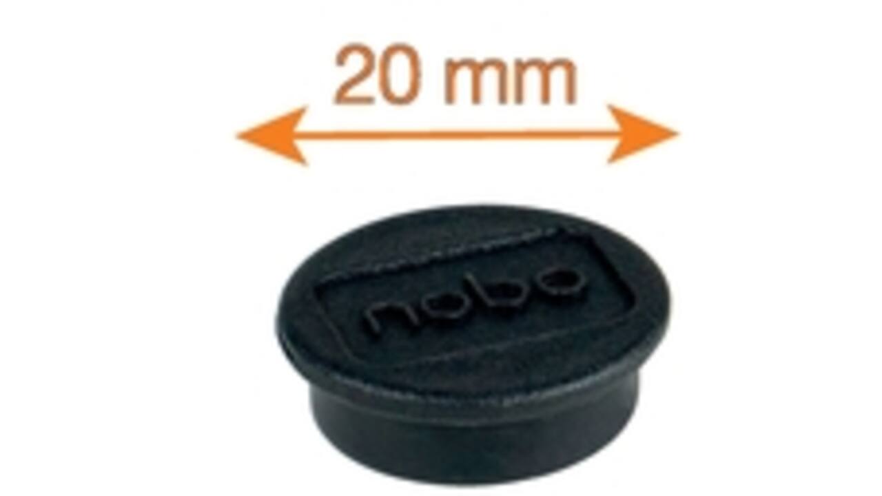 Magneet Nobo 20mm 120gr zwart