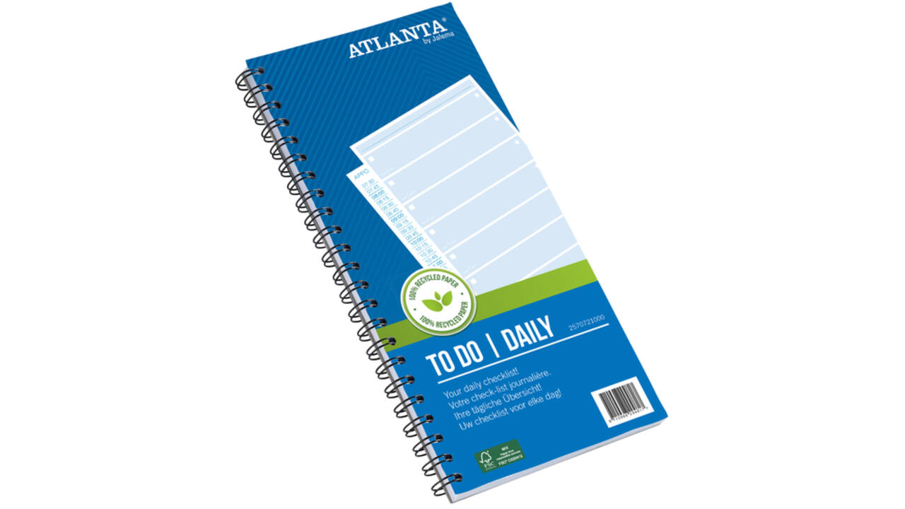 Things to do Djois Atlanta recycled papier Today 140x297mm 125vel 70gr blauw