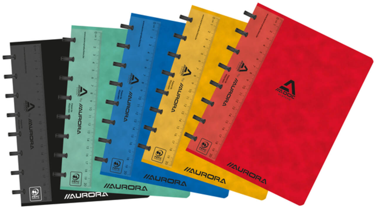 Schrift Adoc Classic A5 ruit 5x5mm 144 pagina's 90gr assorti