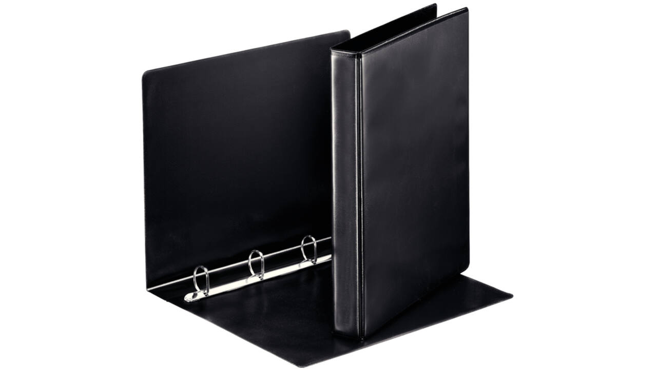 Presentatieringband Esselte Essentials panorama A4 4-rings D-mechaniek 44mm zwart