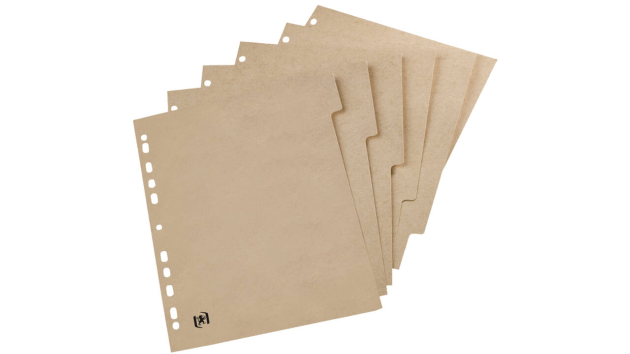 Tabbladen Oxford Touareg 11-gaats 5-delig naturel karton