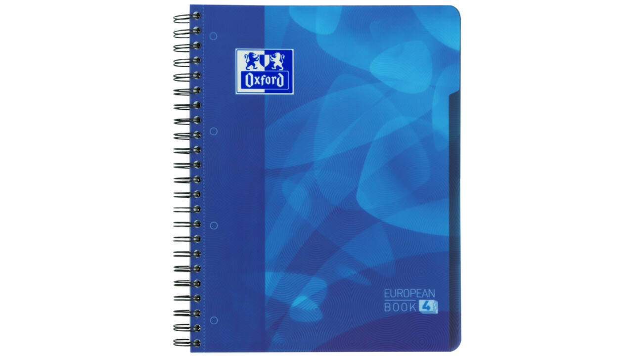 Projectboek Oxford School A4+ lijn 4-gaats 240 pagina's 80gr blauw