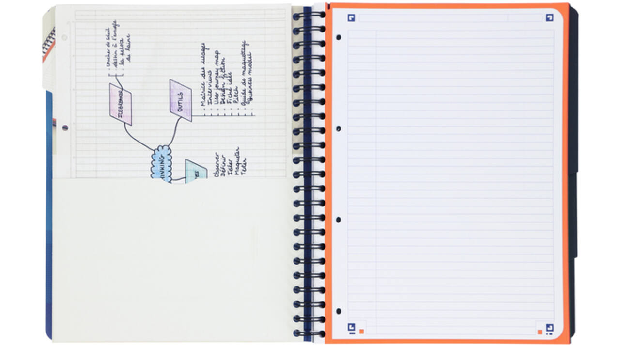 Projectboek Oxford School A4+ lijn 4-gaats 240 pagina's 80gr blauw
