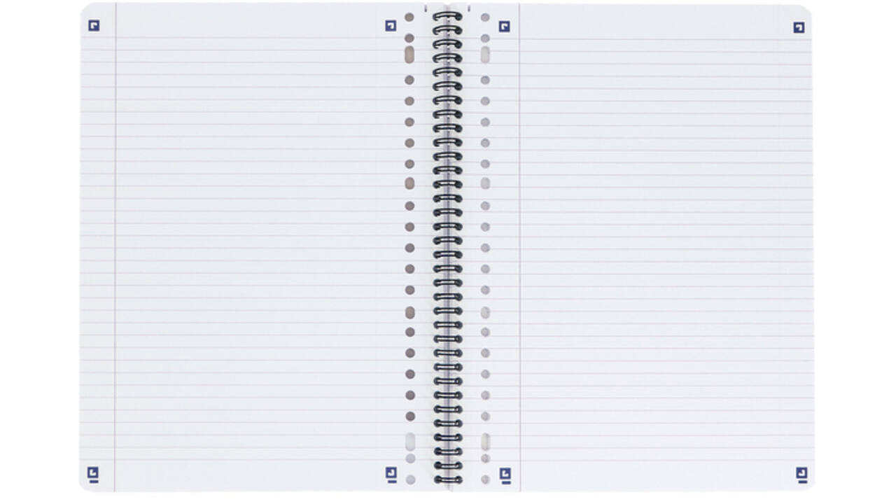 Collegeblok Oxford School A4+ lijn 23-gaats 160 pagina's 80gr zwart