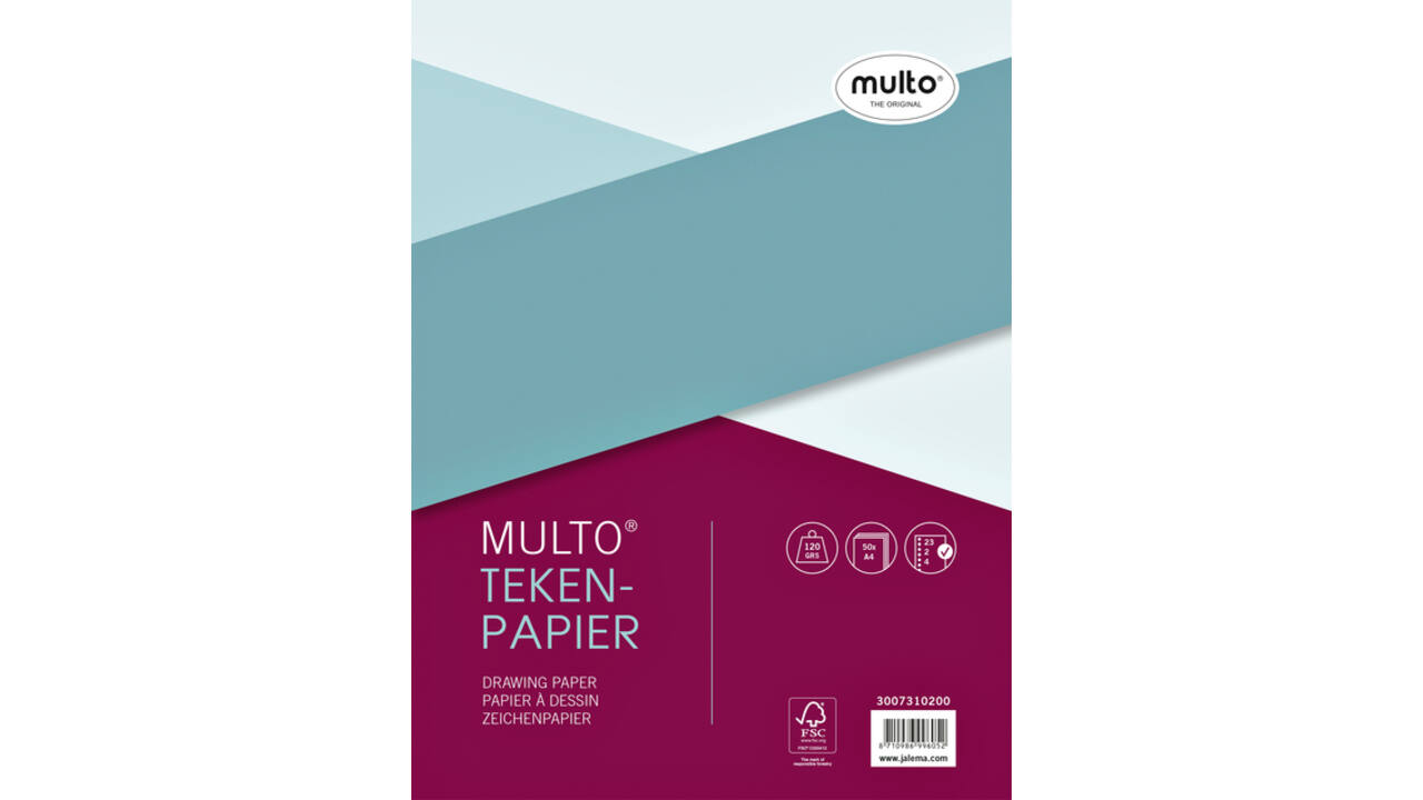 Interieur Multo tekenpapier A4 23-rings 50vel