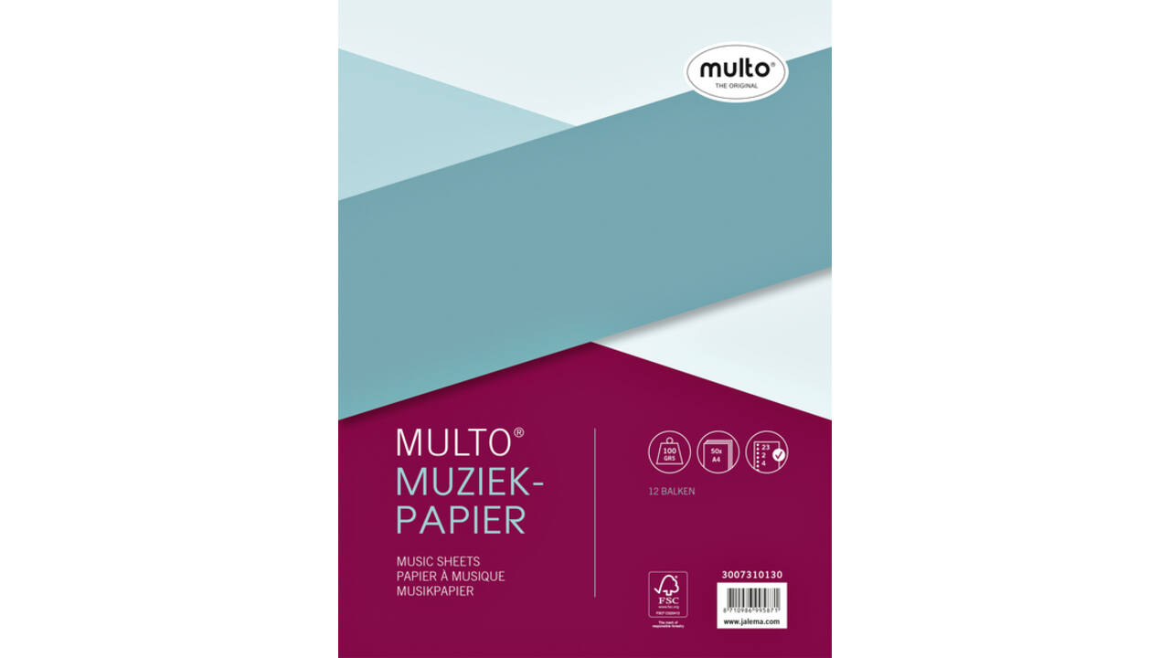 Interieur Multo muziekpapier A4 23-rings 50vel