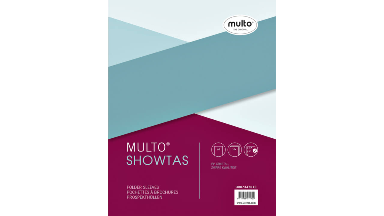 Showtas Multo A5 17-gaats PP 0.14mm glad 10 stuks