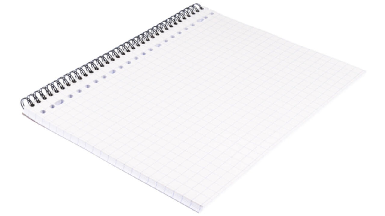 Collegeblok Multo A4 ruit 10x10mm 23-gaats 160 pagina's 80gr wit