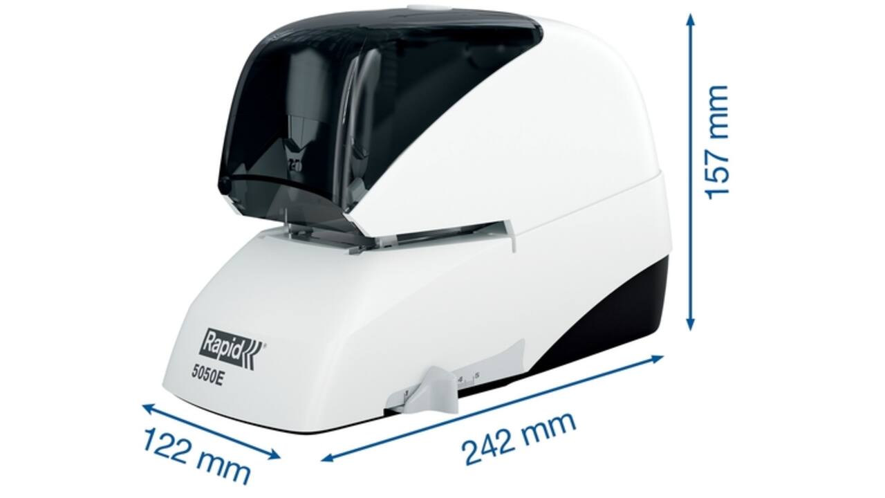 Nietmachine Rapid Classic contactloos elektrisch R5050e 50 vel wit/zwart