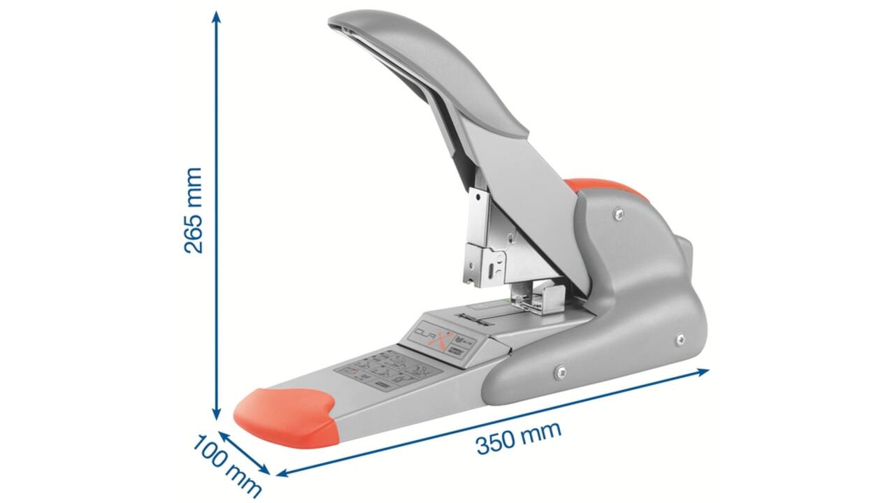 Nietmachine Rapid Supreme DUAX heavy duty 170 vel zilver/oranje