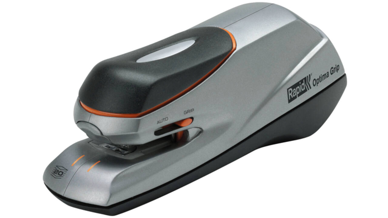 Nietmachine elektrisch Rapid Optima Grip 20vel zilver/zwart