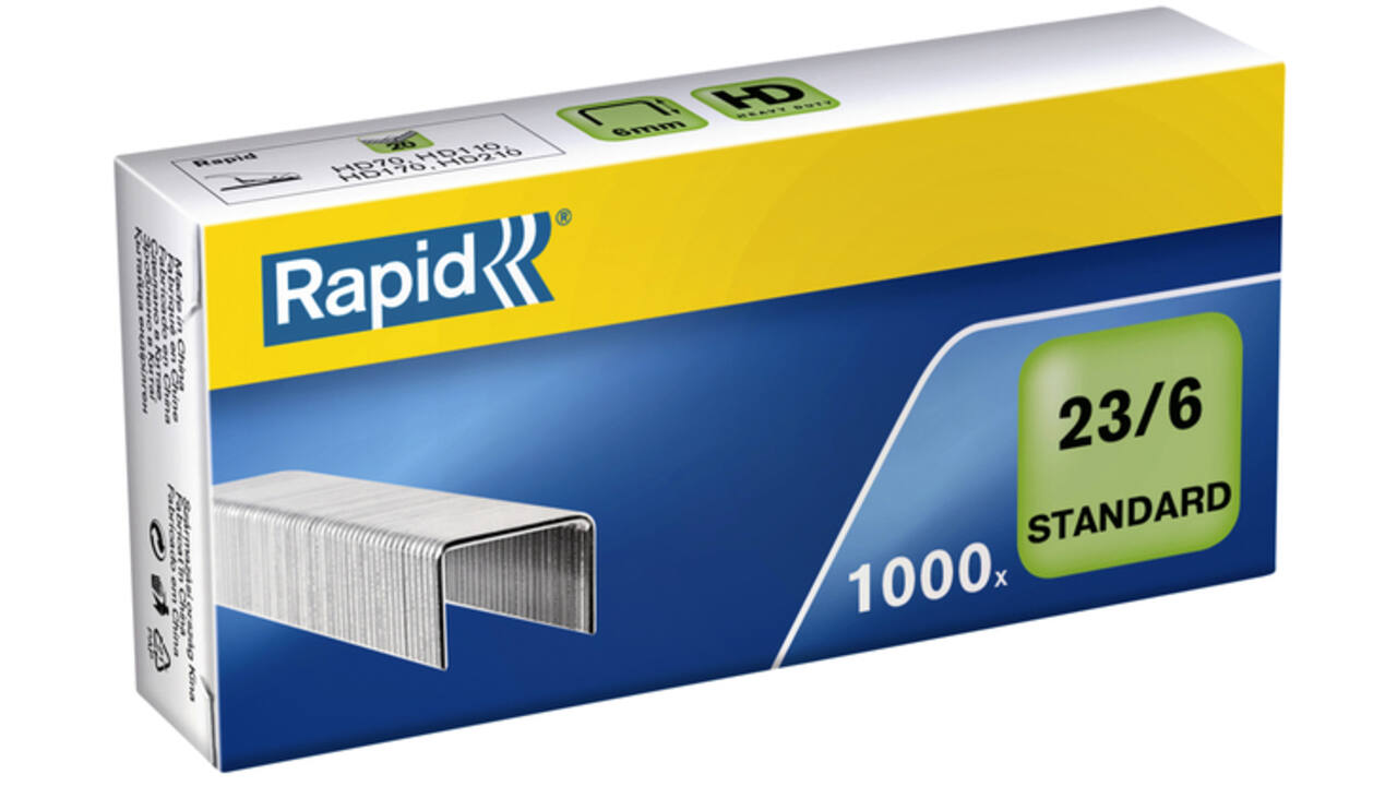 Nieten Rapid 23/6 gegalvaniseerd standaard 1000stuks