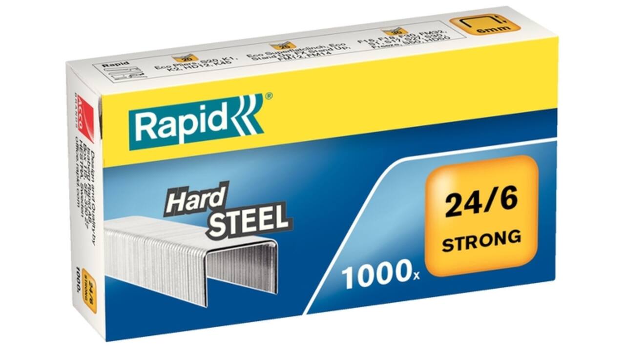 Nieten Rapid 24/6 staal strong 1000 stuks