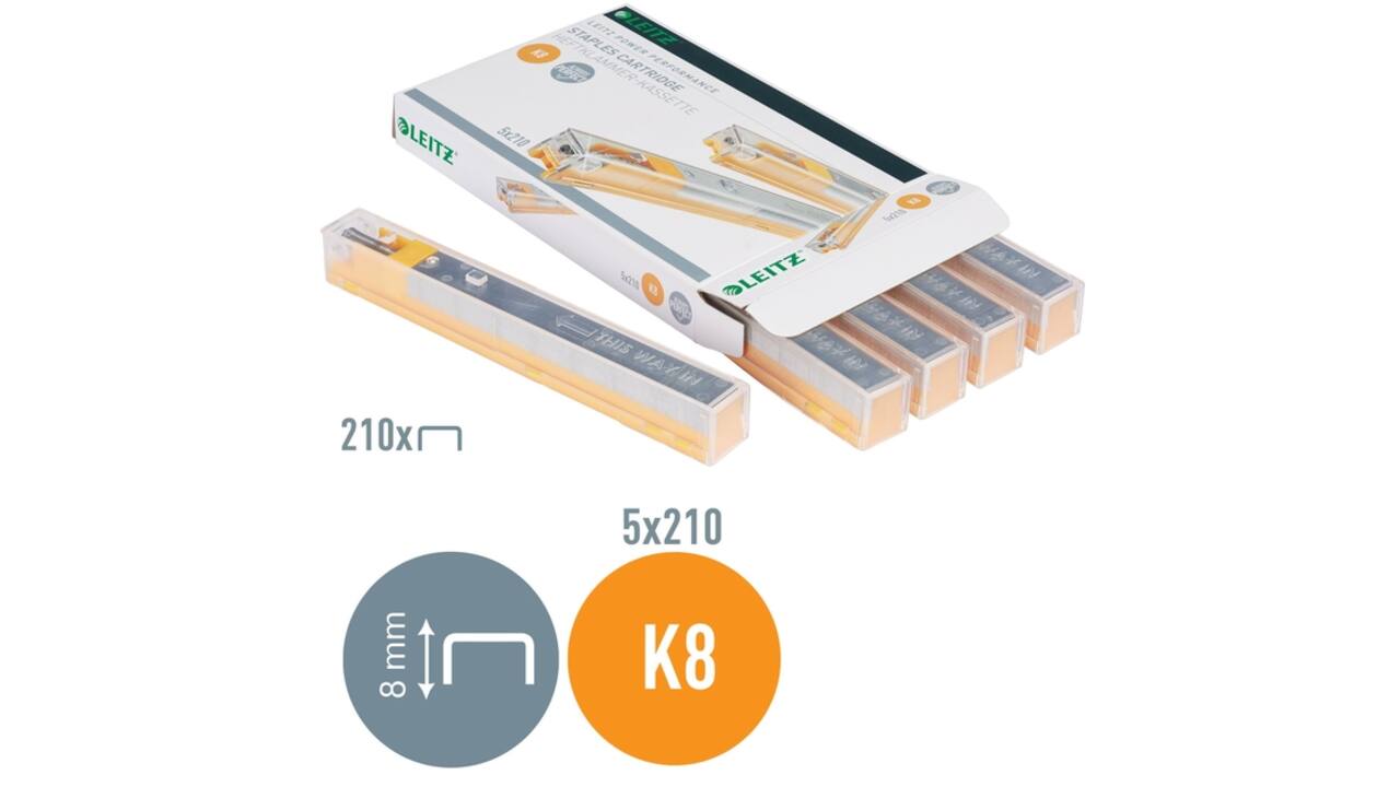 Nieten Leitz cassette K8 26/8 verzinkt 1050 stuks