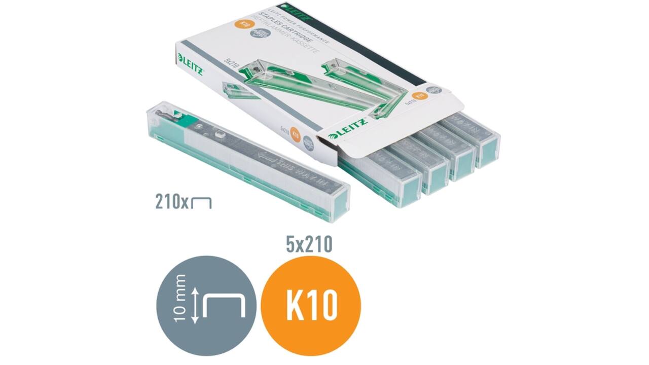 Nieten Leitz cassette K10 26/10 verzinkt 1050 stuks