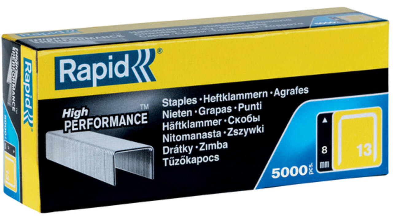 Nieten Rapid 13/8 gegalvaniseerd standaard 5000 stuks