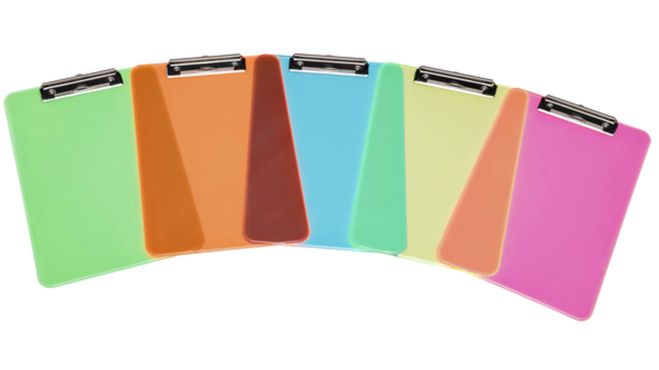 Klembord MAUL A4 staand transparant PS neon blauw
