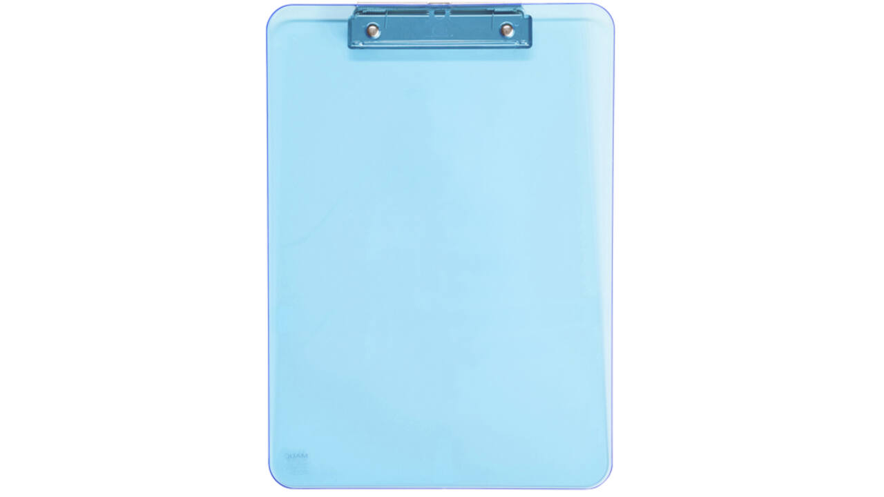 Klembord MAUL A4 staand transparant PS neon blauw