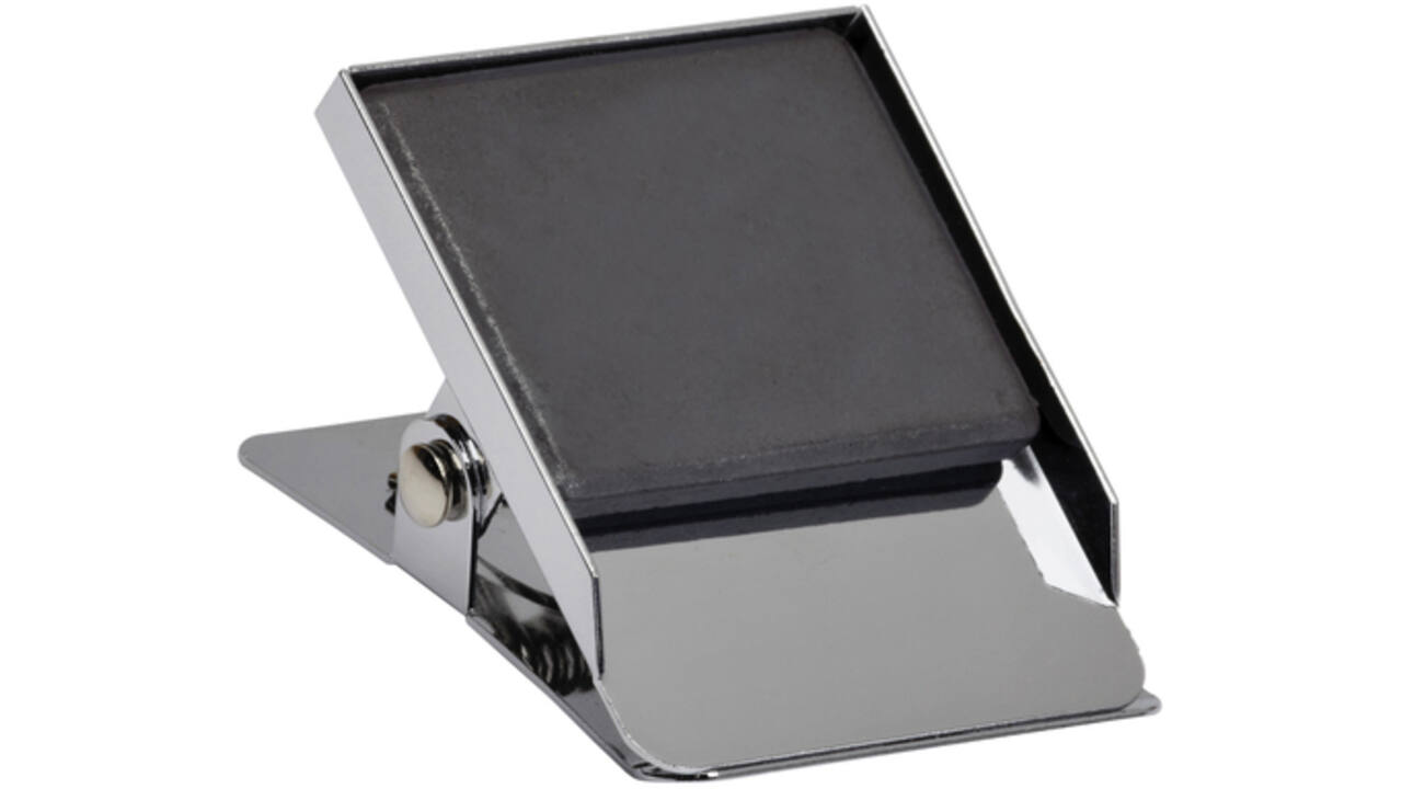 Papierklem MAUL magnetisch vierkant 40mm capaciteit 25mm zilver
