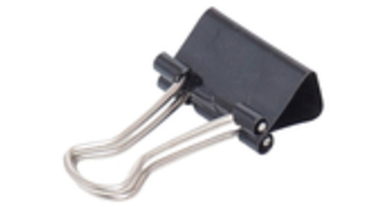 Papierklem MAUL 213 foldback 16mm capaciteit 5mm zwart