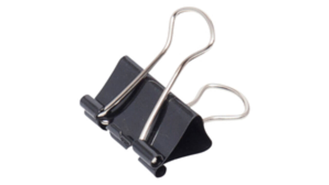 Papierklem MAUL 213 Foldback 25mm capaciteit 9mm zwart