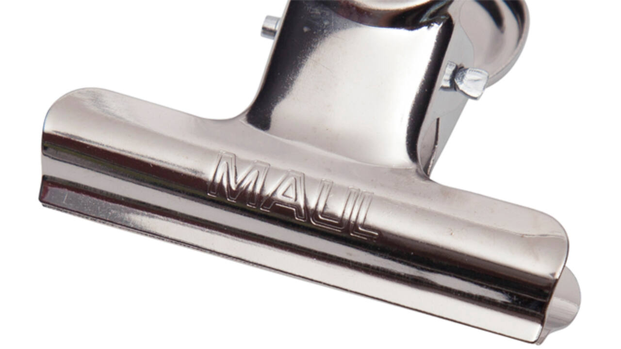 Papierklem MAUL Bulldog 50mm capaciteit 20mm zilver