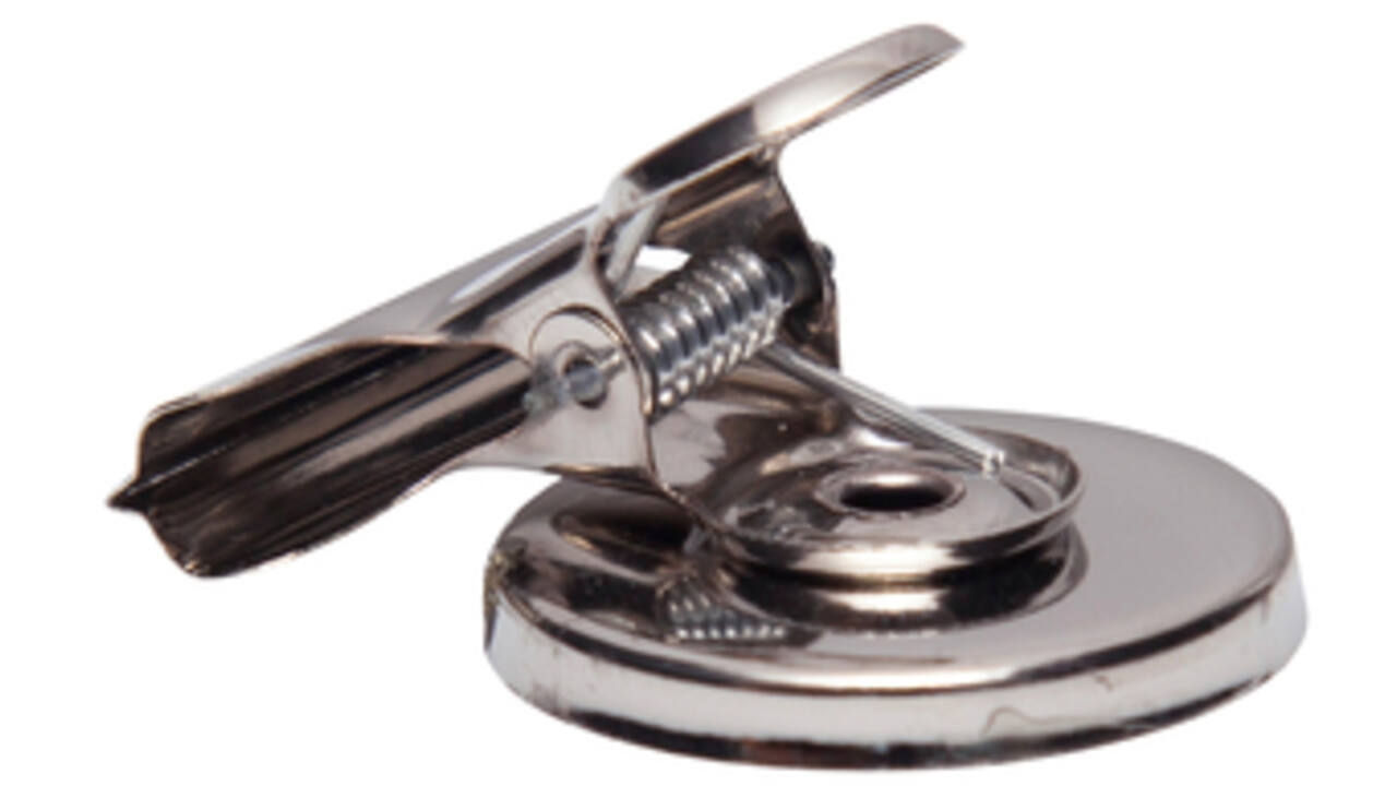 Papierklem MAUL Bulldog met magneet 30mm capaciteit 10mm zilver