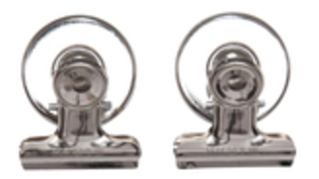 Papierklem MAUL Bulldog met magneet 30mm capaciteit 10mm zilver