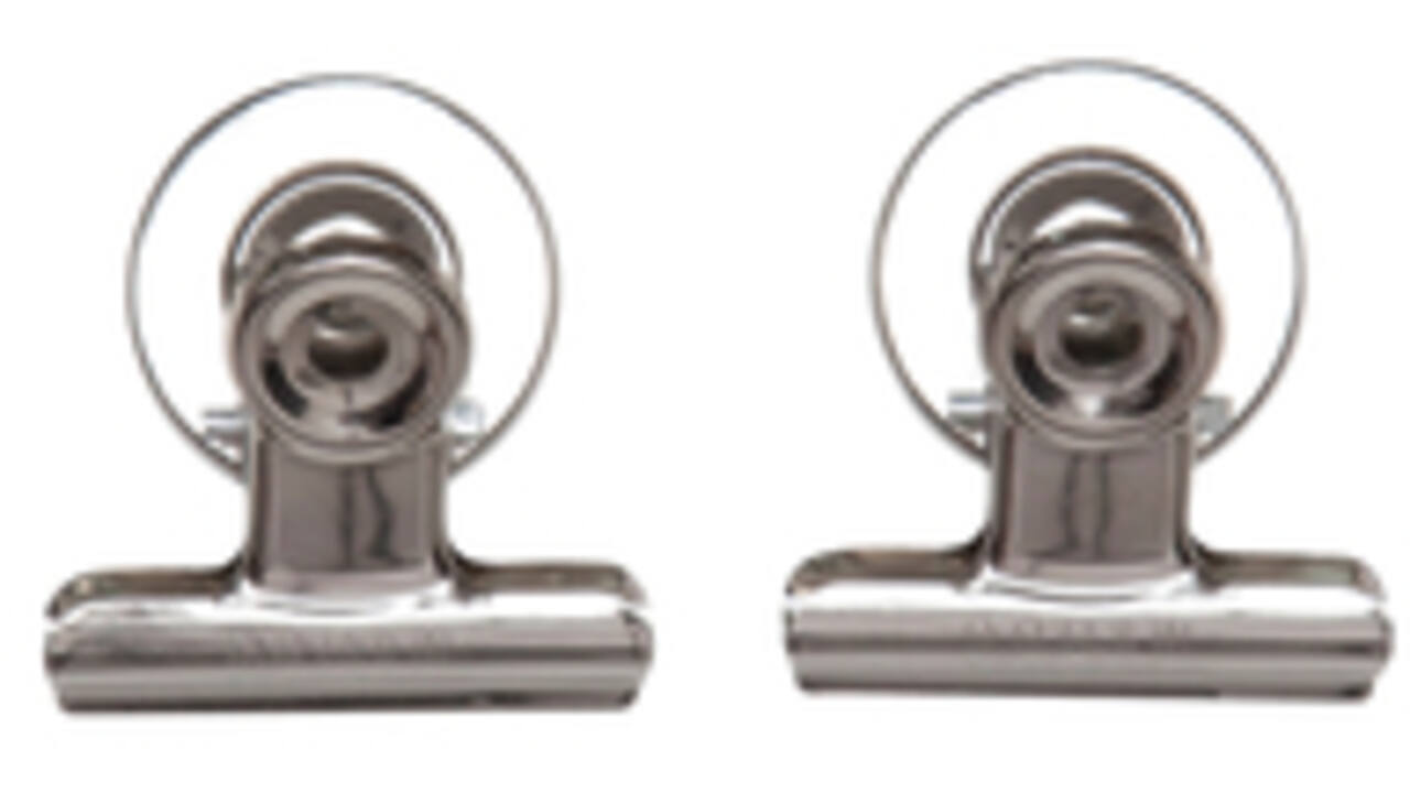 Papierklem MAUL Bulldog met magneet 40mm capaciteit 15mm zilver