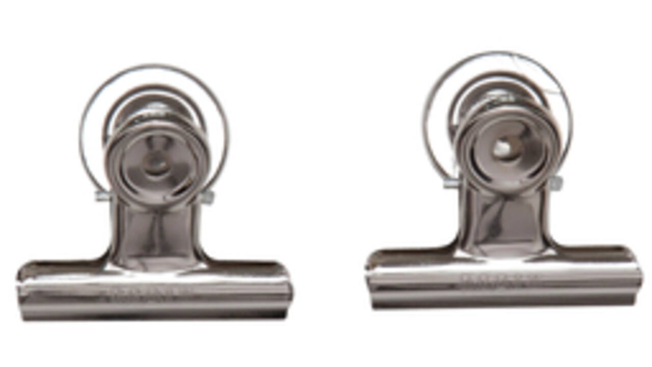 Papierklem MAUL Bulldog met magneet 52mm capaciteit 20mm zilver