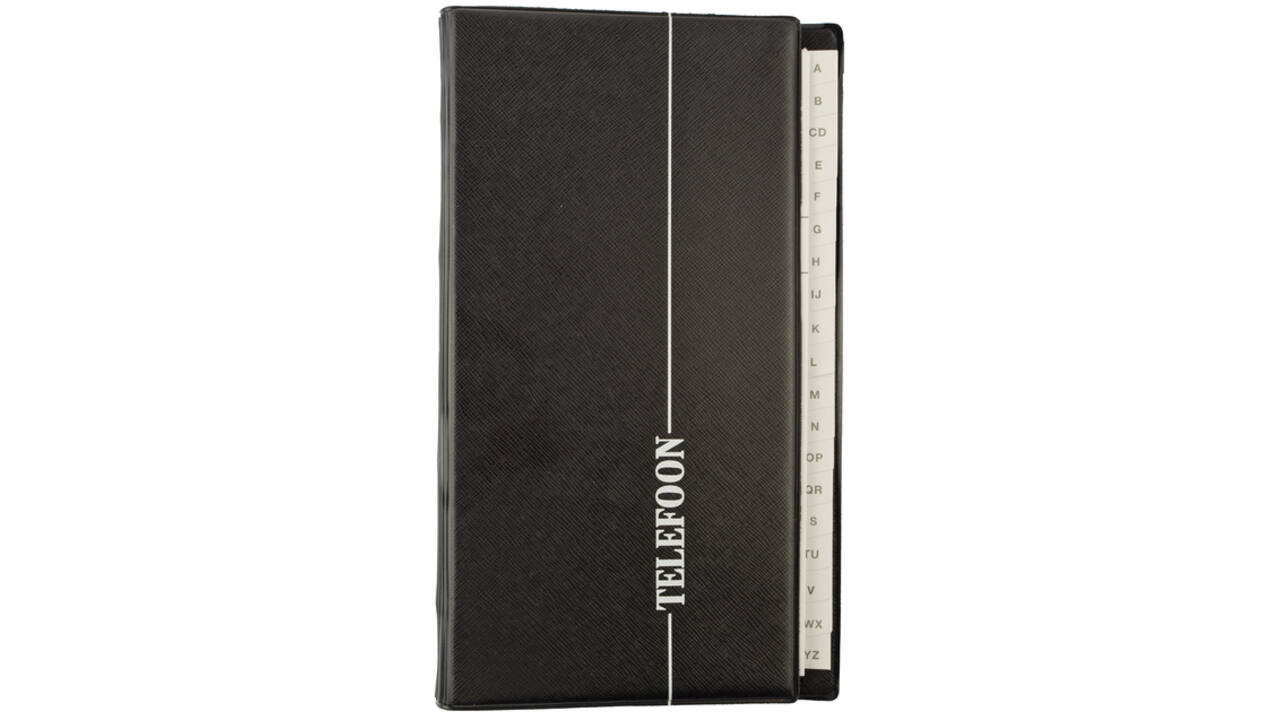 Telefoonalbum Kangaro 215x130mm A-Z 4-rings zwart