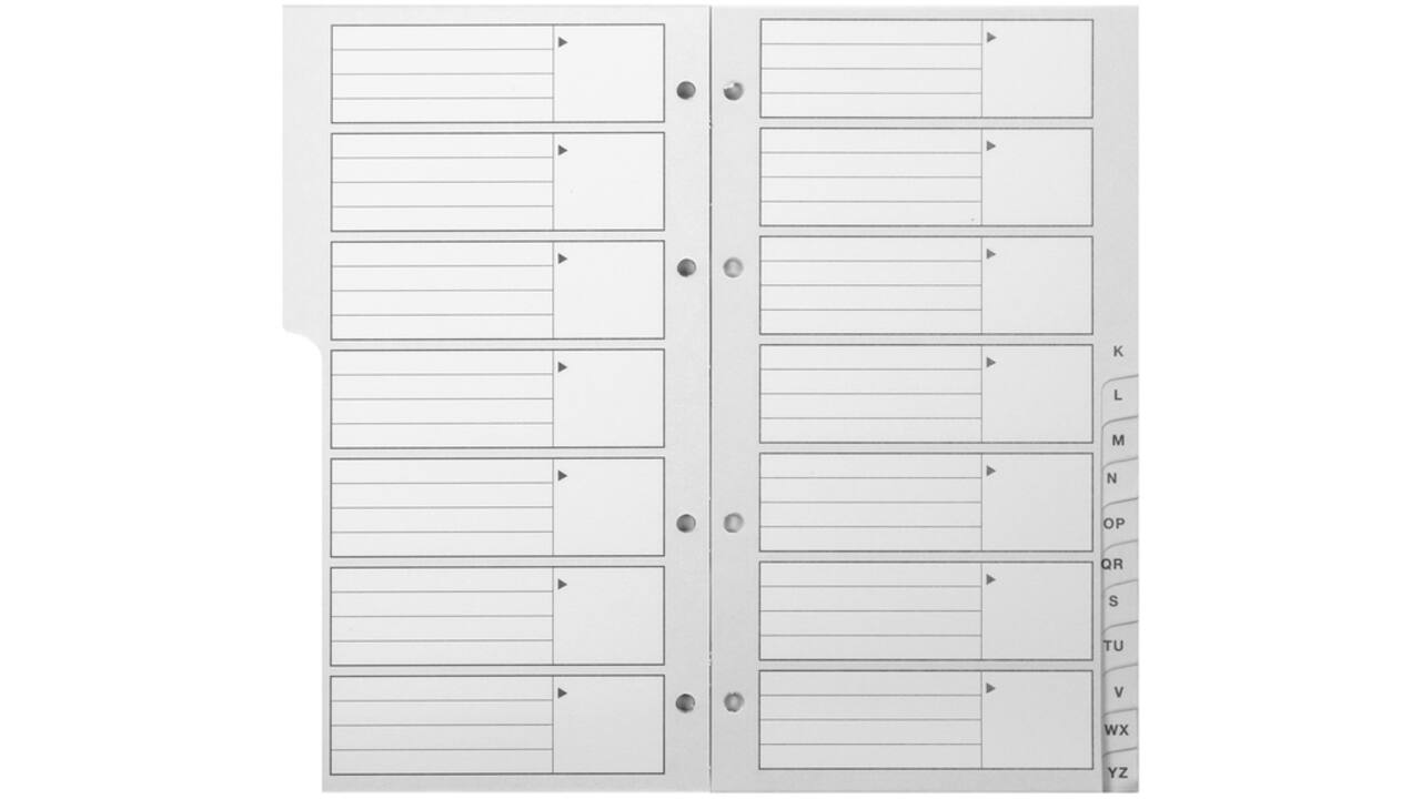 Telefoonalbum Kangaro 215x130mm A-Z 4-rings zwart