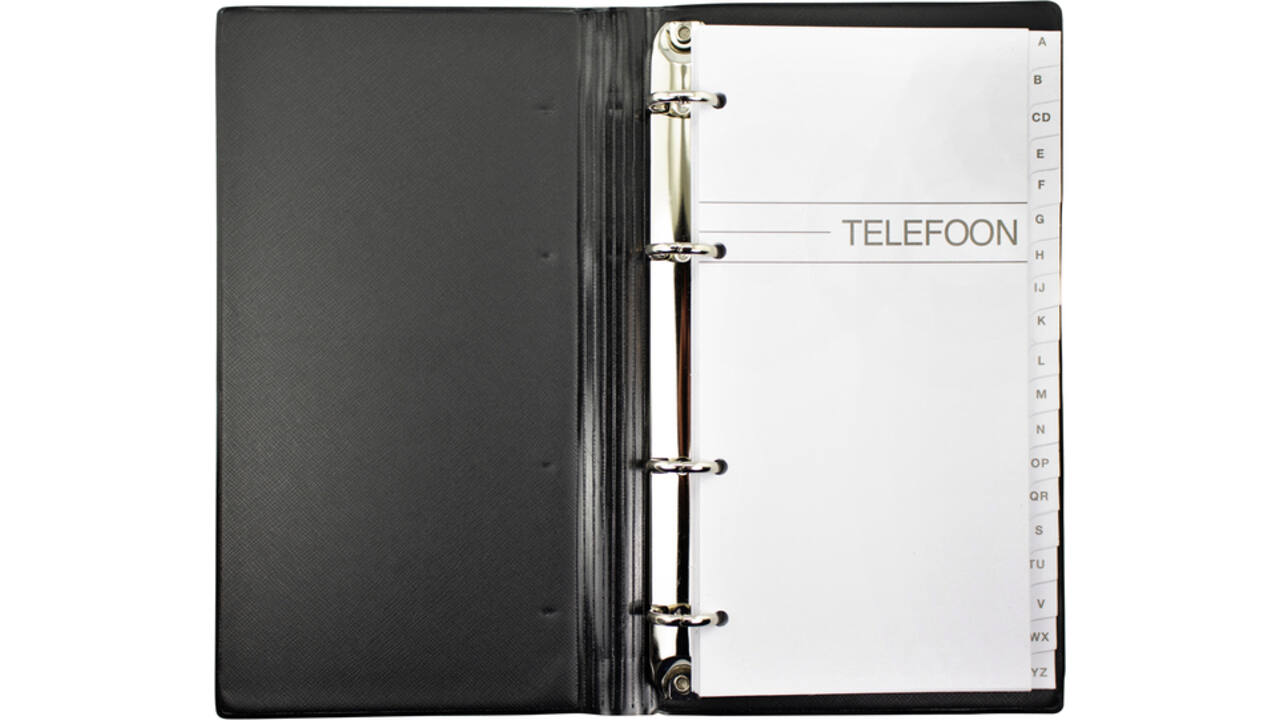 Telefoonalbum Kangaro 215x130mm A-Z 4-rings assorti