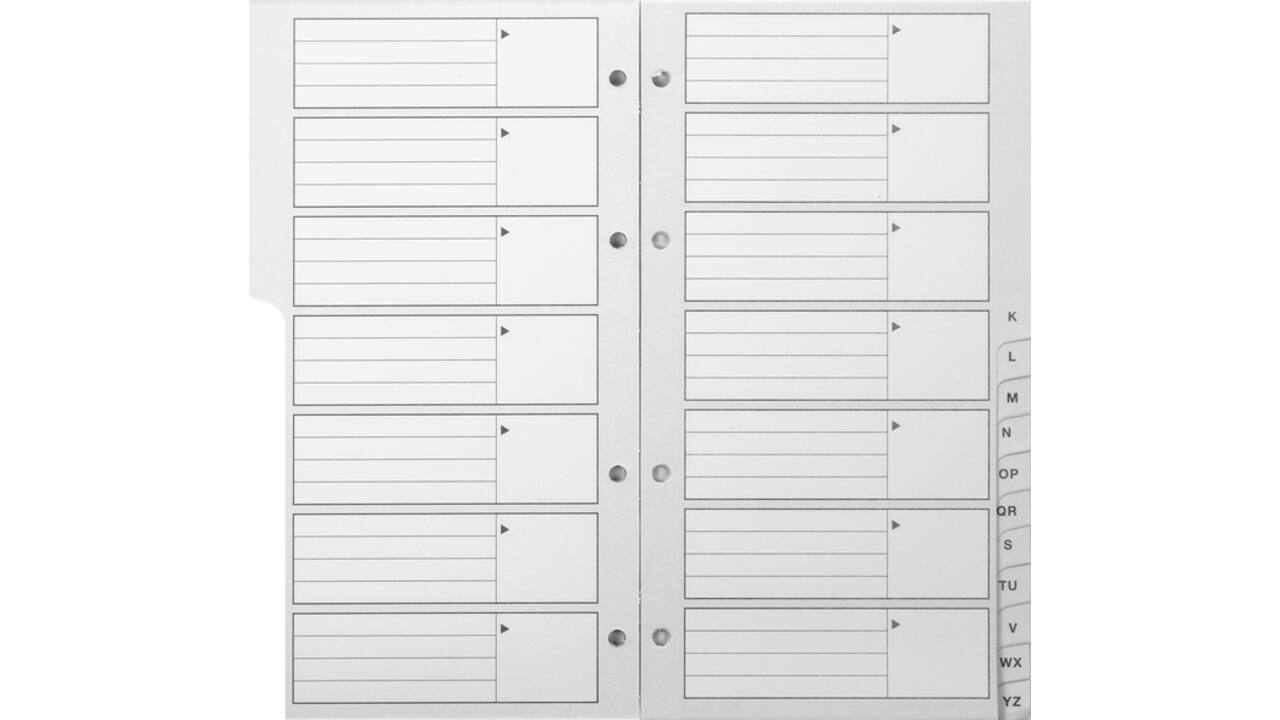 Telefoonalbum Kangaro navulling A-Z 200x100mm 4-rings