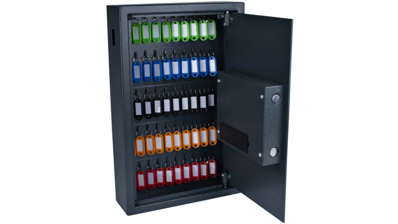 Sleutelkast Pavo high security met fingerprintslot 50 haken 550x400x100mm