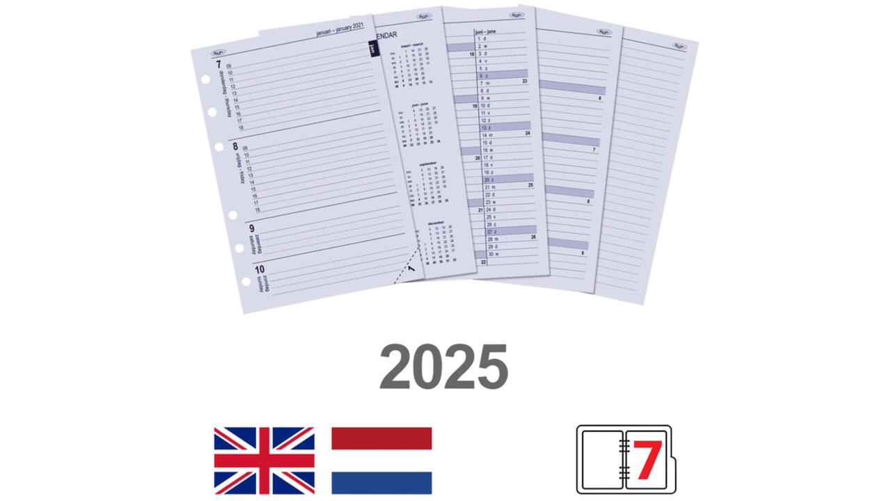 Agendavulling 2026 Kalpa A5 7dagen/2pagina's