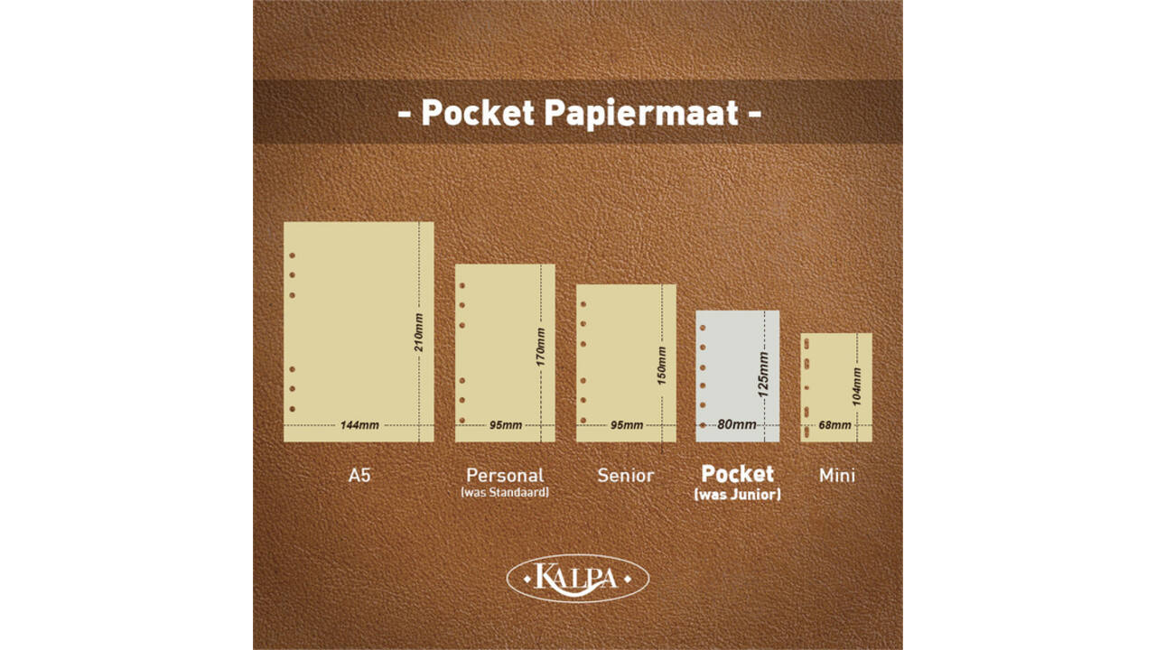 Organizer Kalpa Pocket inclusief agenda 2025-2026 7dagen/2pagina's keta bruin