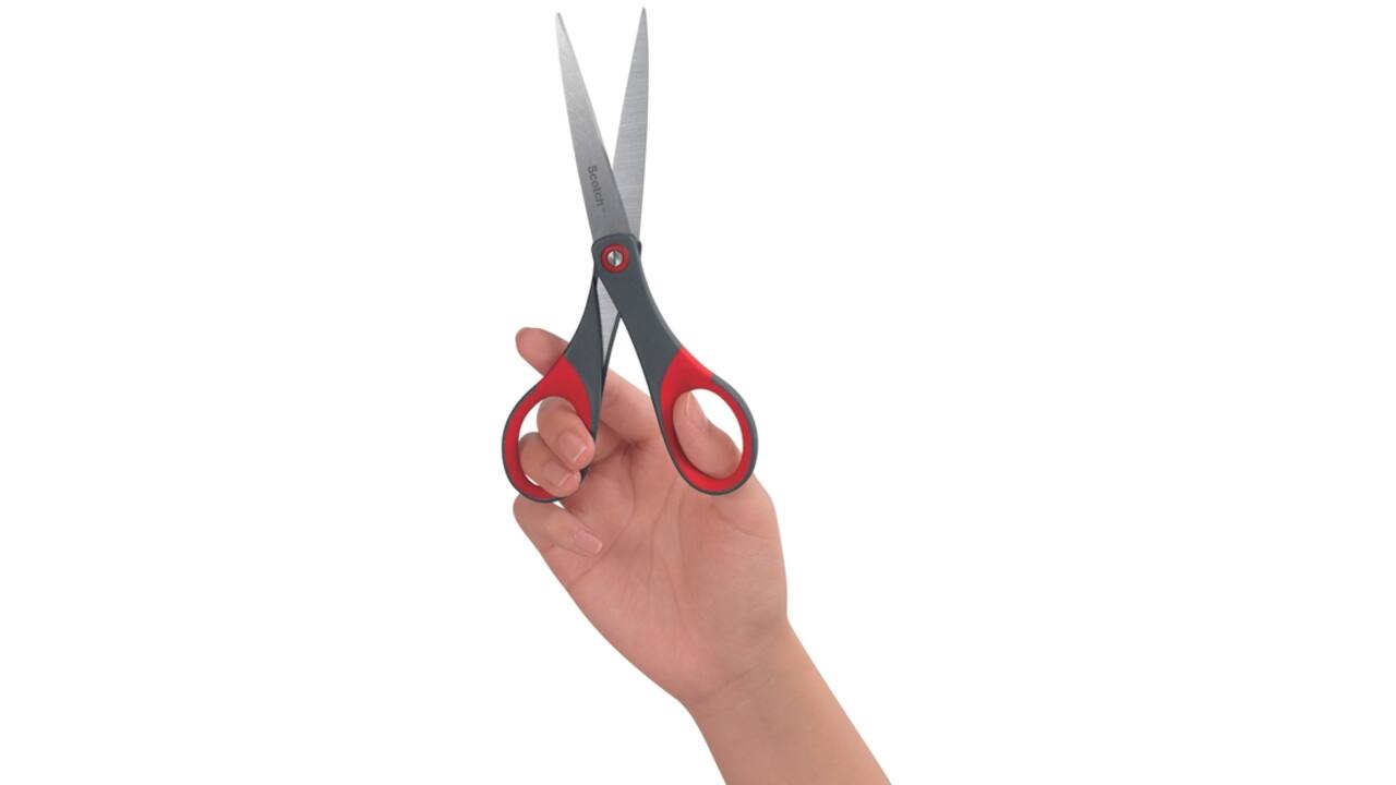 Schaar Scotch 18cm precision rood blister