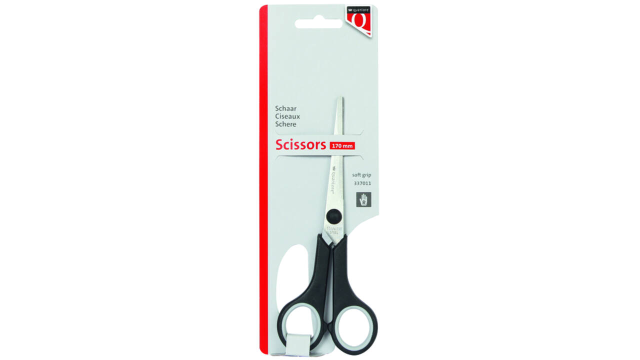 Schaar Quantore 170mm soft grip zwart