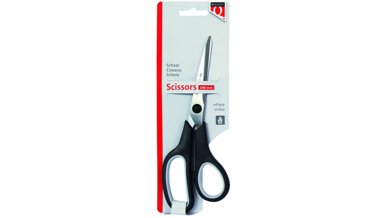 Schaar Quantore 190mm soft grip zwart