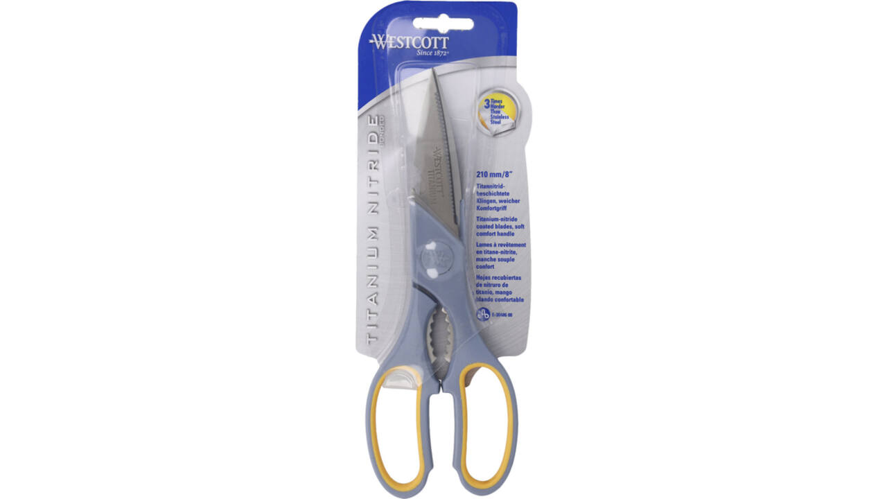 Kantoorschaar Westcott 210mm met softgrip titanium