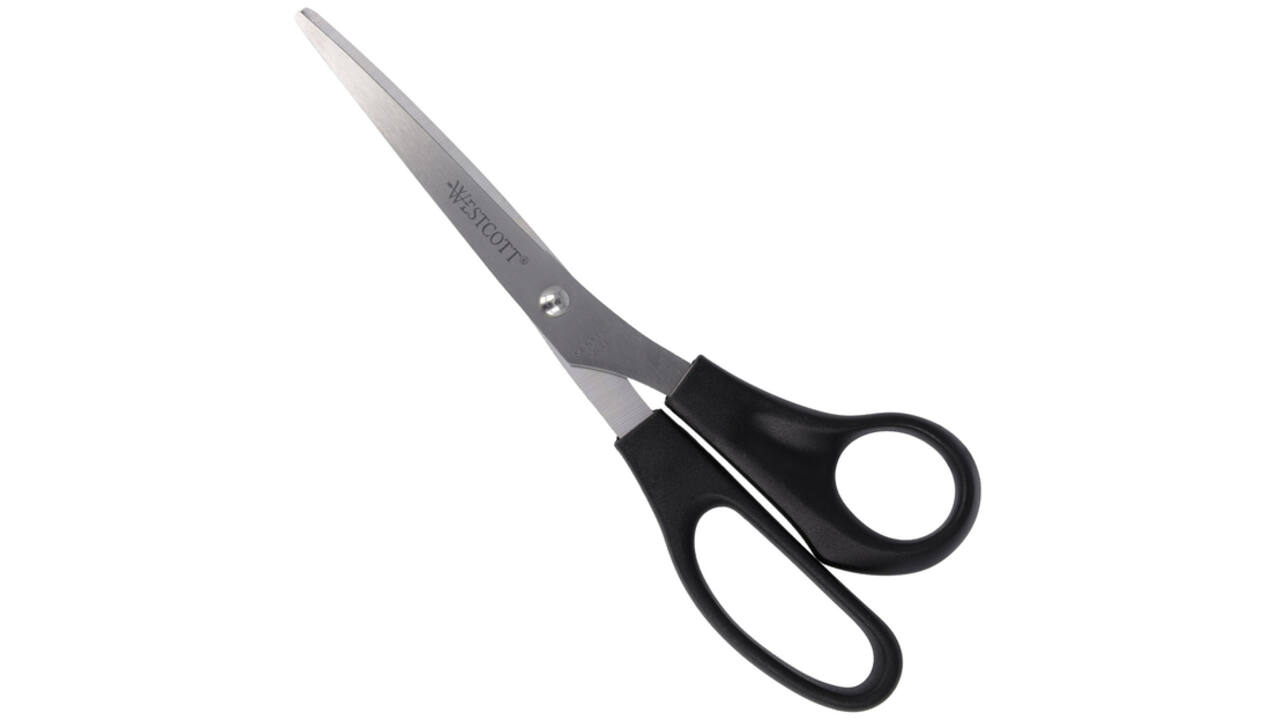 Kantoorschaar Westcott 210mm met kunststof grip rvs