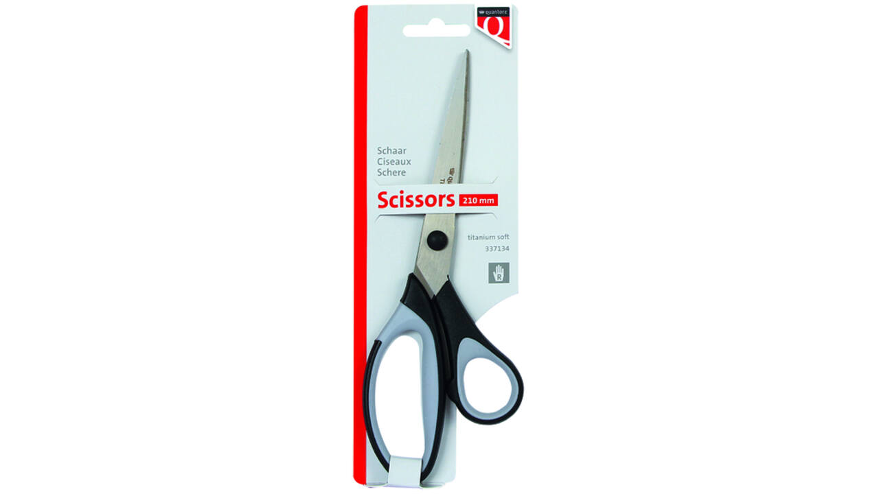 Schaar Quantore 210mm titanium soft grip handvat