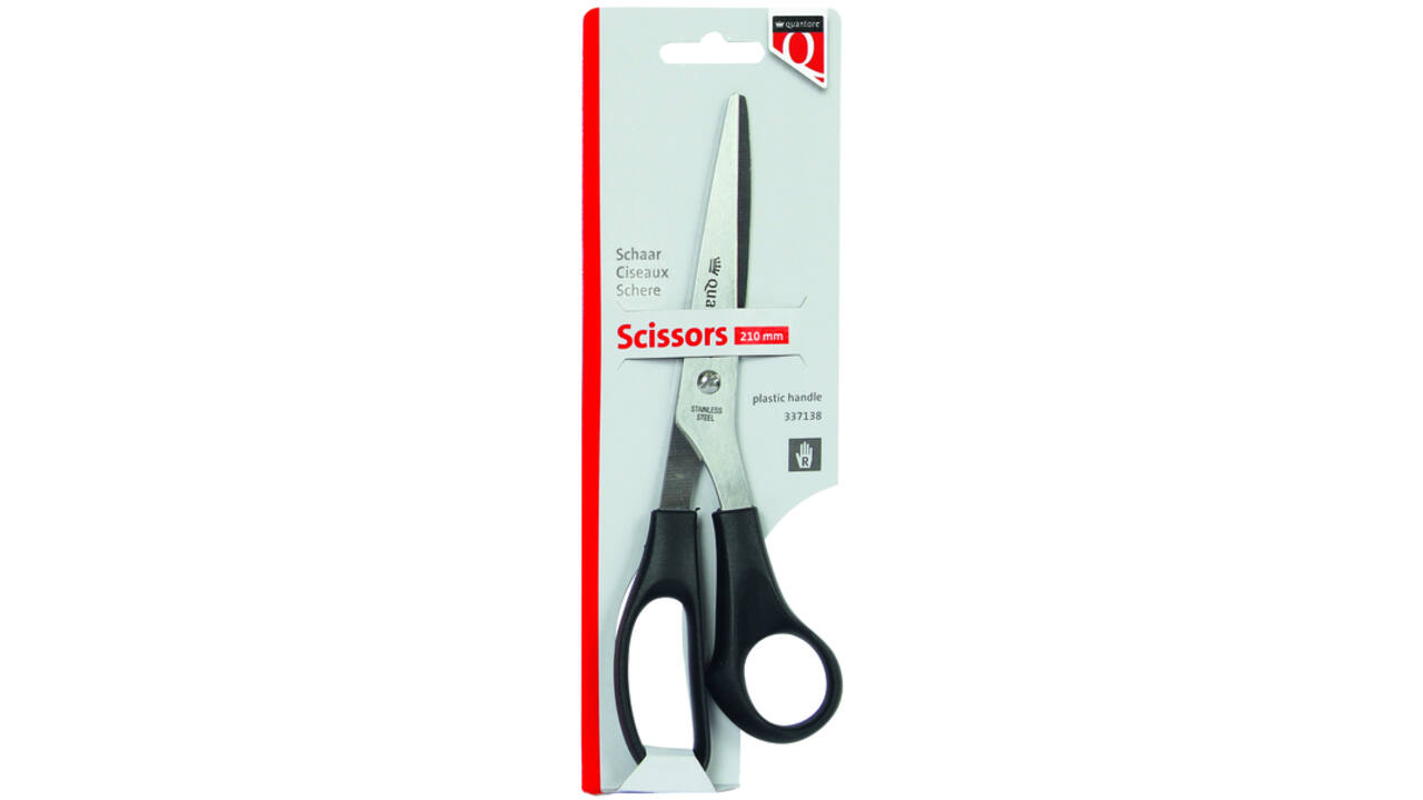 Schaar Quantore 210mm +plastic handvat zwart