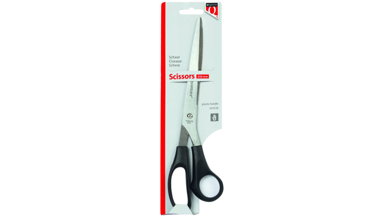 Schaar Quantore 250mm +plastic handvat zwart