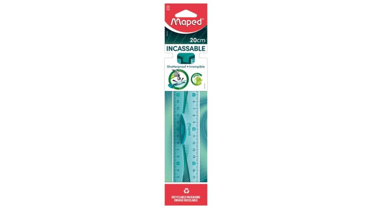 Liniaal Maped Flex met grip 20cm assorti