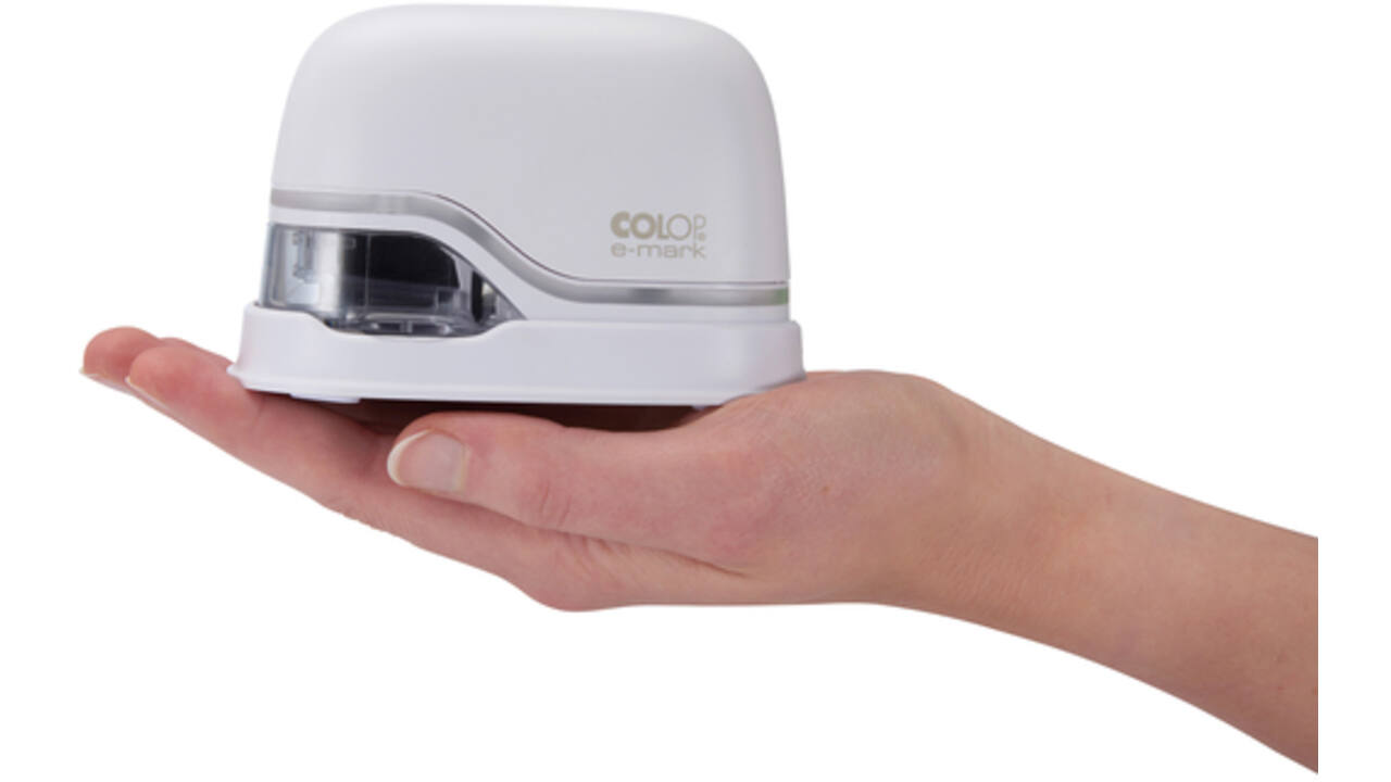 Tekststempel Colop E-Mark wit